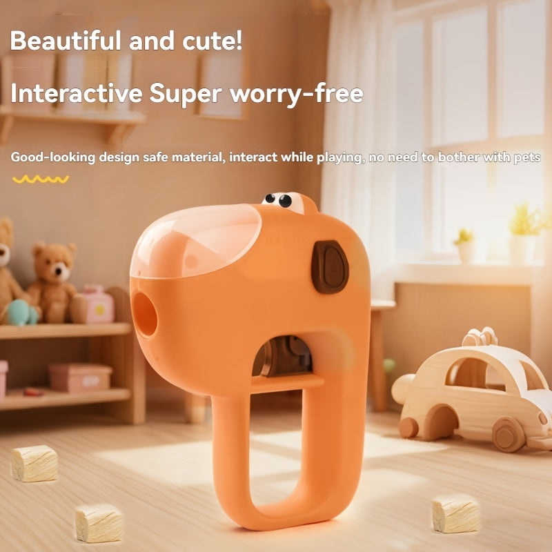 Dispenser - Interactive Puzzle with Treat Shooter, Clear Food Storage Container, Ideal for Training, Perfect for Training, Playtime, And Fun On The Go, A Cat Toy, Without Battery, Dog Toy