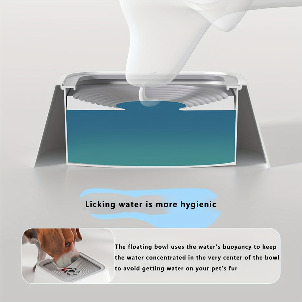 Bowl with Non-Slip Base - Heavy-Duty Plastic Pet Dispenser, Easy-Clean Design & Portable for Home, Travel, Car - Hygienic Elevated Feeding for Small Animals, Spill-Resistant Pet Water Dispenser, Petsafe Material, Travel with Pets