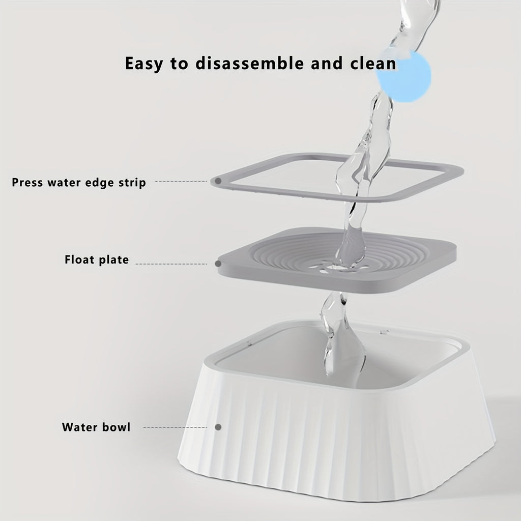 Bowl with Non-Slip Base - Heavy-Duty Plastic Pet Dispenser, Easy-Clean Design & Portable for Home, Travel, Car - Hygienic Elevated Feeding for Small Animals, Spill-Resistant Pet Water Dispenser, Petsafe Material, Travel with Pets