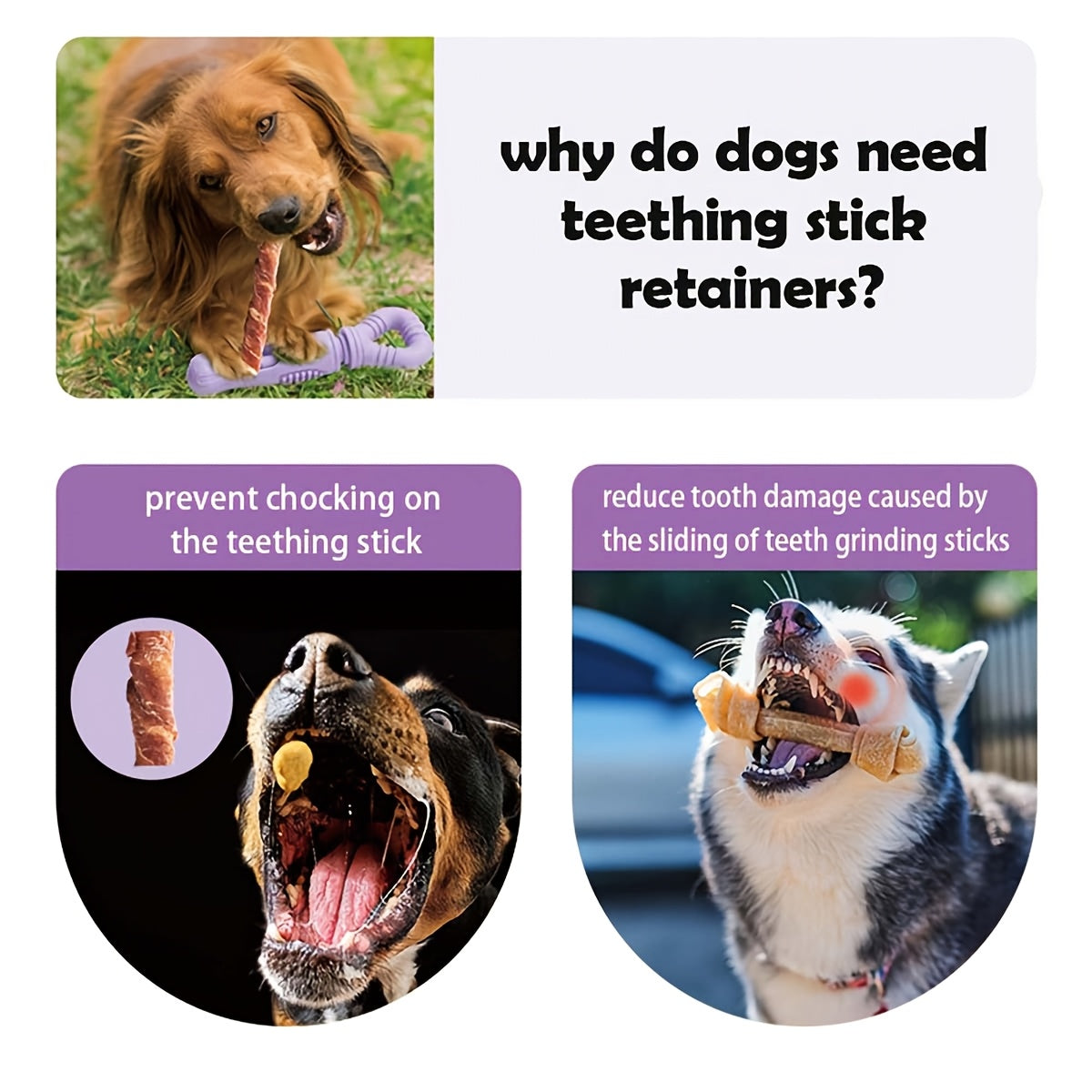 Bite-Resistant Nylon Dog Bully Stick Holder with Rotating Bone Dispenser - Dental & Chew Toys for Aggressive Chewers, Small/Purple for Puppies & Small Dogs (all Breeds)