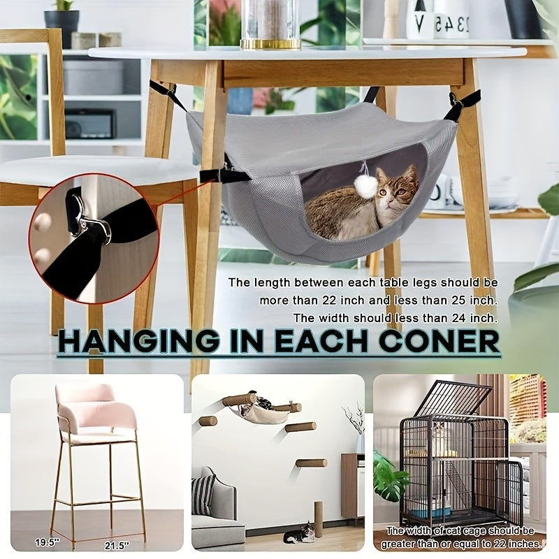 Mesh Sides, Ideal for Indoor Settings. This Soft Kitten Hammock Serves As a Cozy Bed Bag And Is Perfect for Two-Level Cage Additions