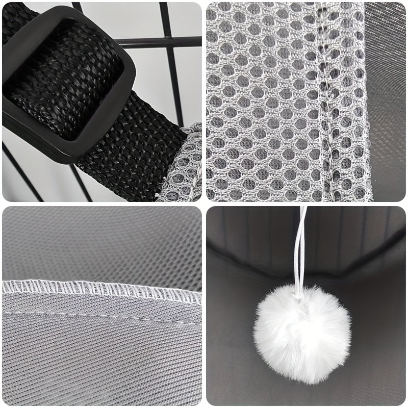 Mesh Sides, Ideal for Indoor Settings. This Soft Kitten Hammock Serves As a Cozy Bed Bag And Is Perfect for Two-Level Cage Additions