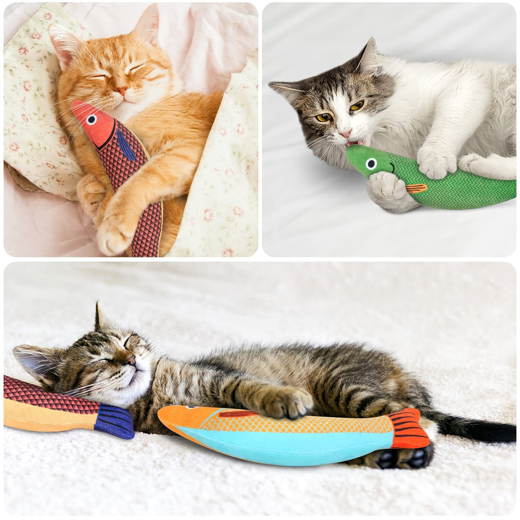 Cat Toys with Crinkle Sounds, Soft Durable Play Toy Set for All Cat Breeds, Indoor Boredom Relief Pet Accessories with Polyester Material