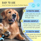 Pet Dematting Undercoat Rake - Double-Sided Deshedding Brush for Long-Haired Dogs & Cats
