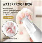 Rechargeable Pet Hair Trimmer Kit - Cordless Quiet Clippers for Small Medium Dogs & Cats