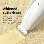 Rechargeable Pet Hair Trimmer Kit - Cordless Quiet Clippers for Small Medium Dogs & Cats
