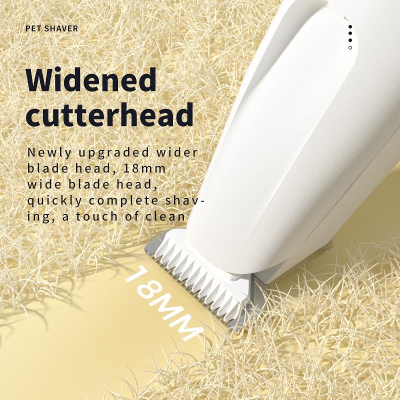 Rechargeable Pet Hair Trimmer Kit - Cordless Quiet Clippers for Small Medium Dogs & Cats