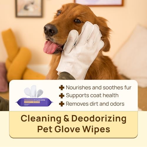 Pet Grooming Wipes 20 Pack - Natural Hypoallergenic with Coconut Oil & Aloe Vera